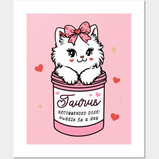 Taurus Sassy Valentines Kitty Posters and Art